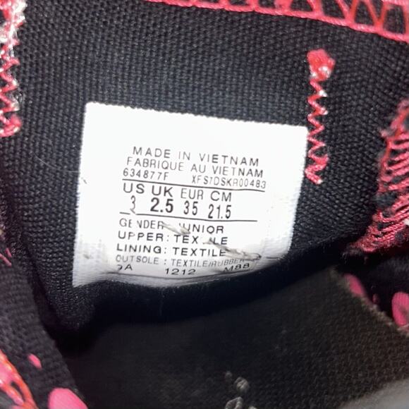 Converse Chuck Taylor All Star Double Tongue Sneakers Black Pink Youth US Size 3 - Picture 10 of 11